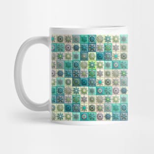 Vintage patchwork with floral mandala elements Mug